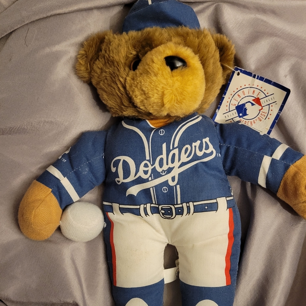 vintage LA Dodgers teddy bear